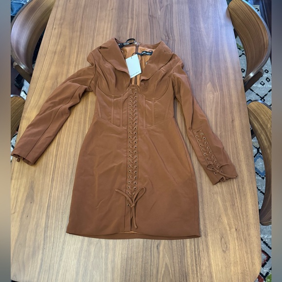 NWT Lavish Alice Lace Up Corset Blazer Dress in Chocolate - threedaughtersproperties.com NWT Lavish Alice Lace Up Corset Blazer Dress in Chocolate - threedaughtersproperties.com